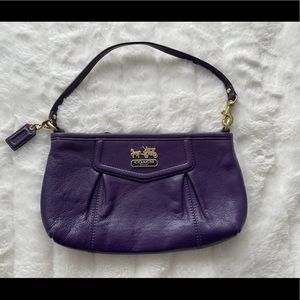 Coach Purple Leather Purse / Wristlet